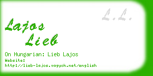 lajos lieb business card